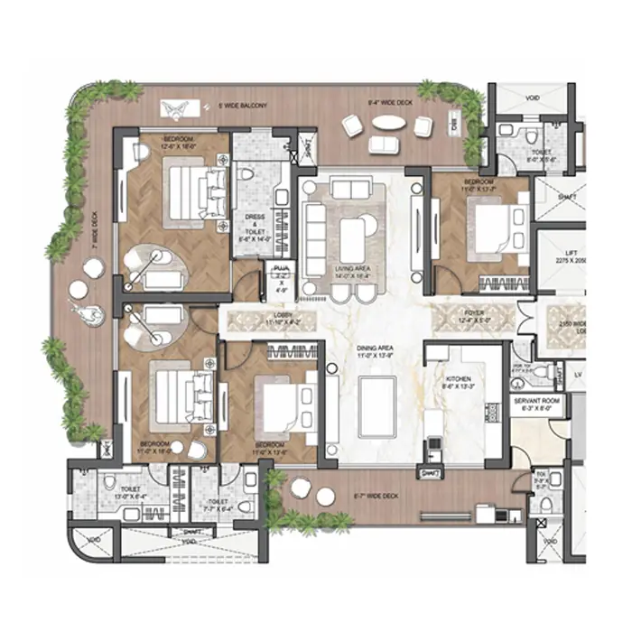 SG NAKSHATRA Penthouse Floor Plan